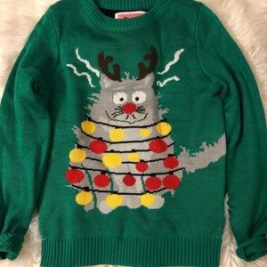 Tipsy Elves Christmas Cat Holiday Sweater